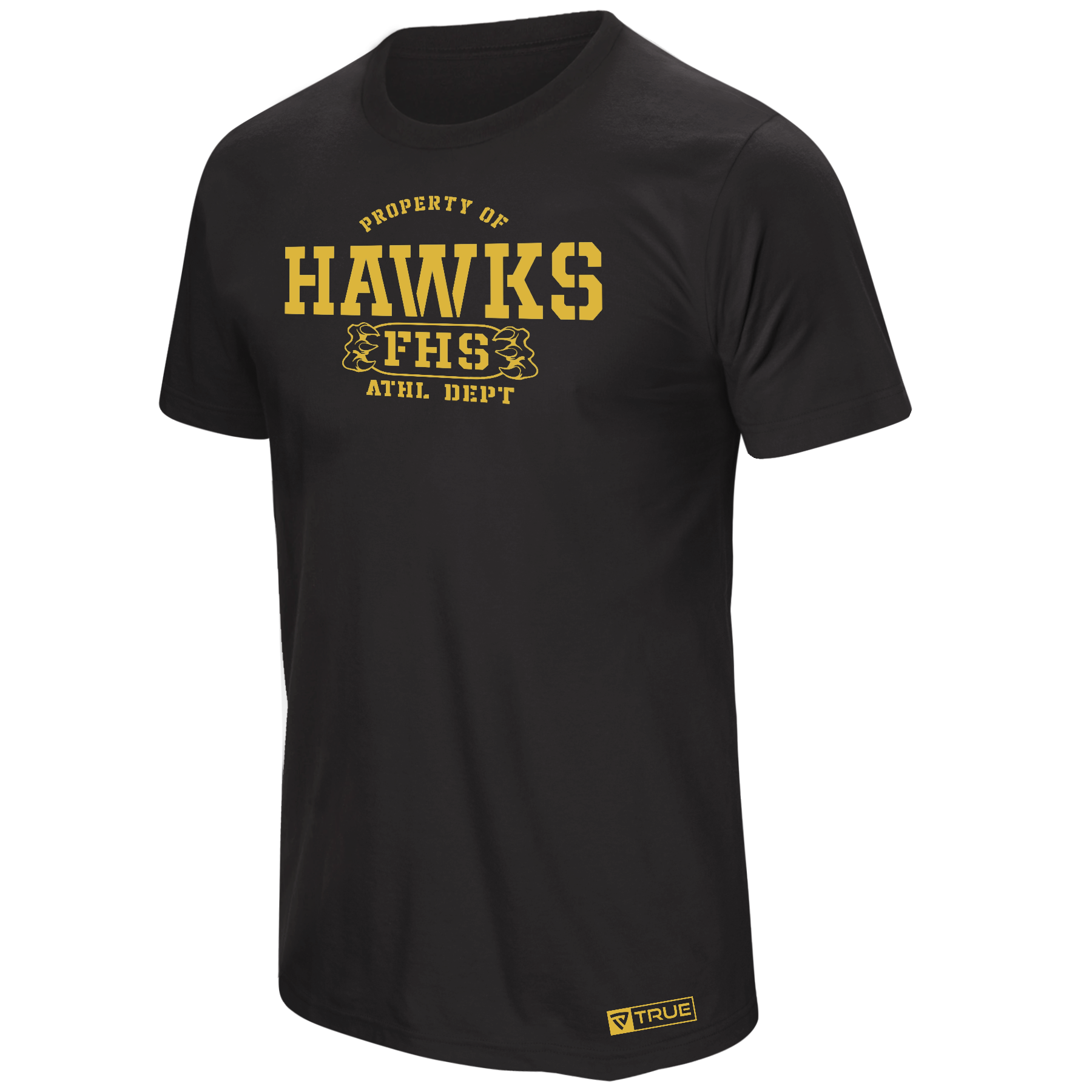 Property Of FHS Hawks Black Tee