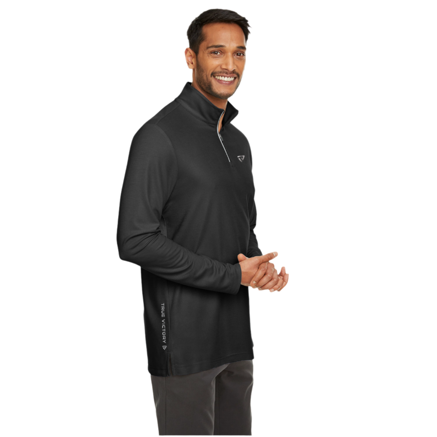 Men's True Victory Black Quarter Zip