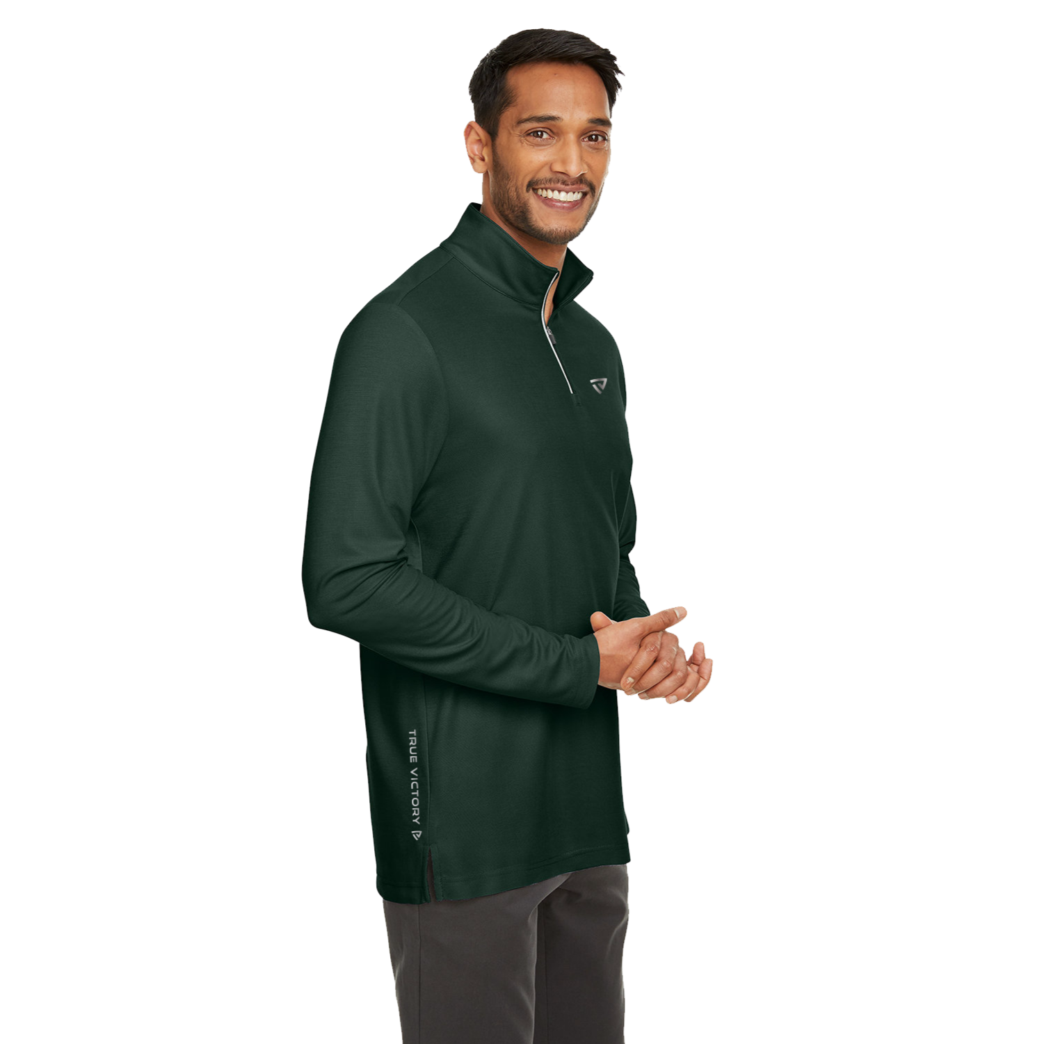 Men's True Victory Forest Green Quarter Zip