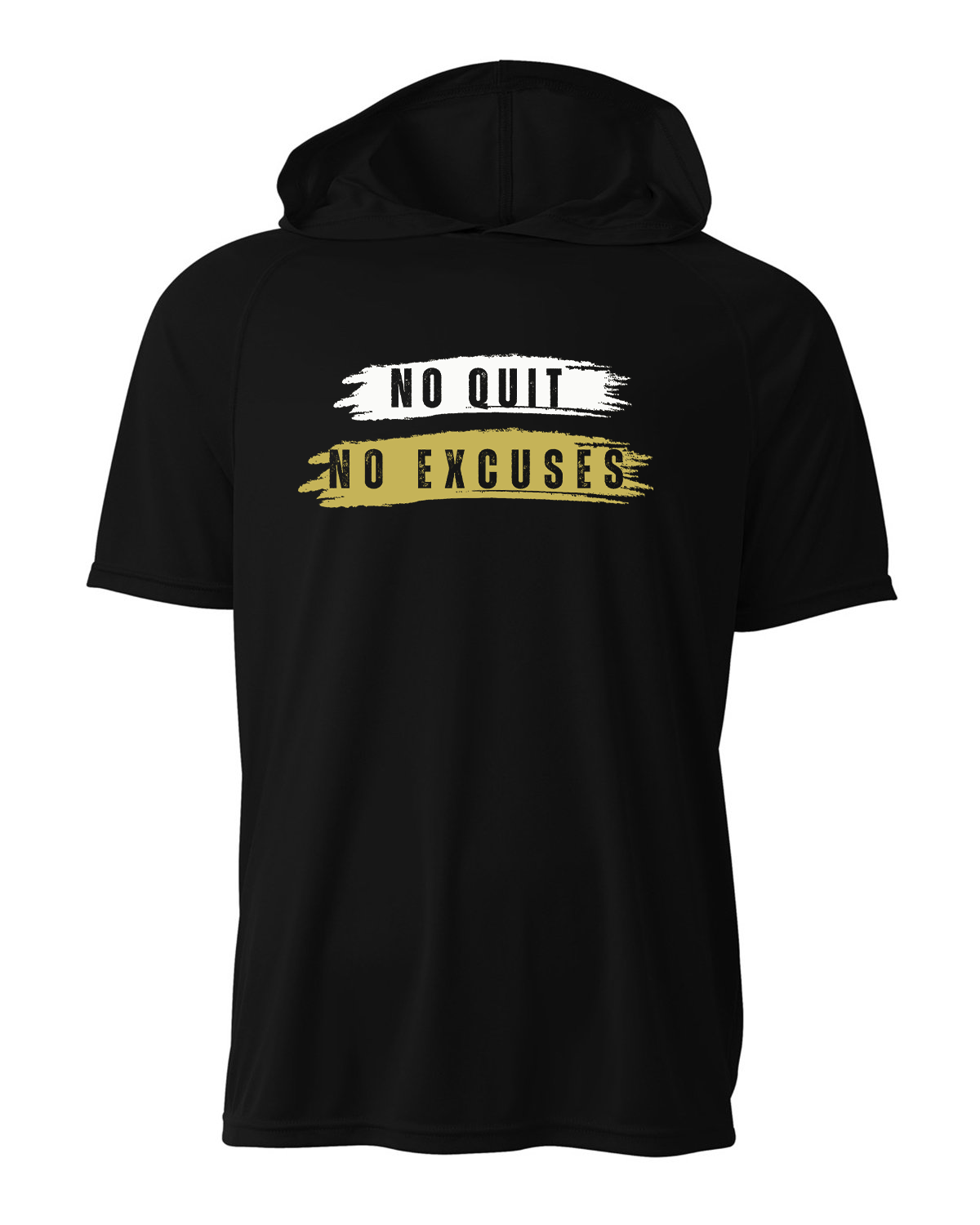 FHS No Excuses Black Short Sleeve Hoodie