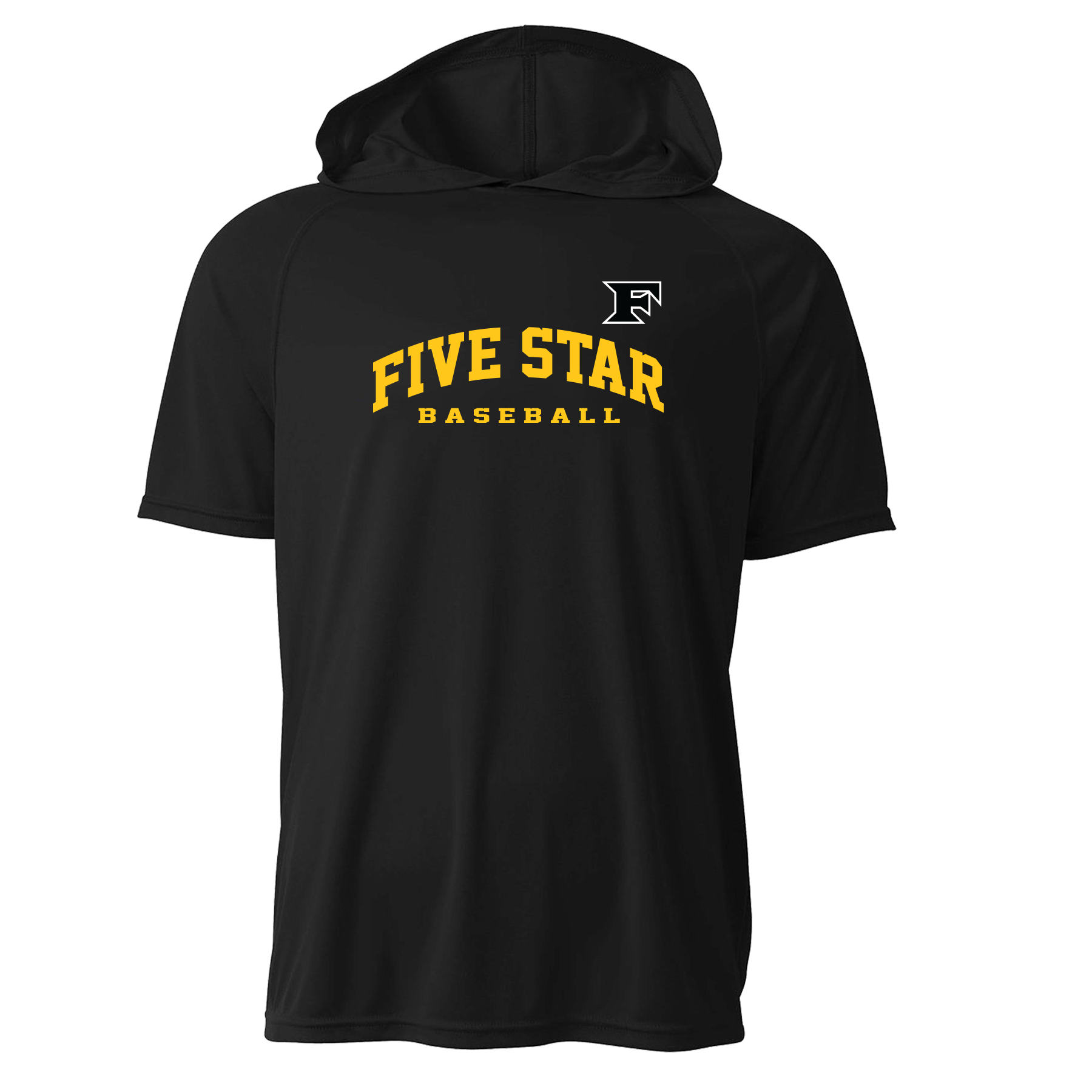 Five Star Bull Pen Black Short Sleeve Hoodie