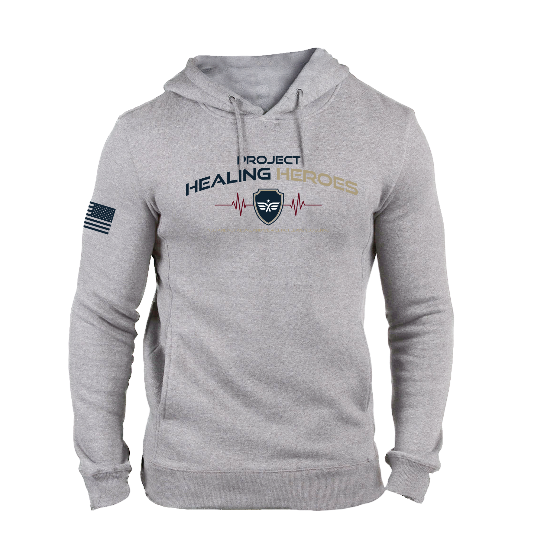 Project Healing Heroes Pulse Heather Gray Hoodie