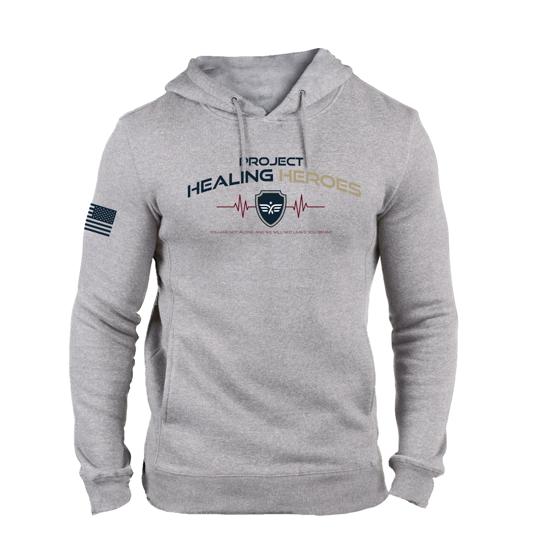 Project Healing Heroes Pulse Heather Gray Hoodie