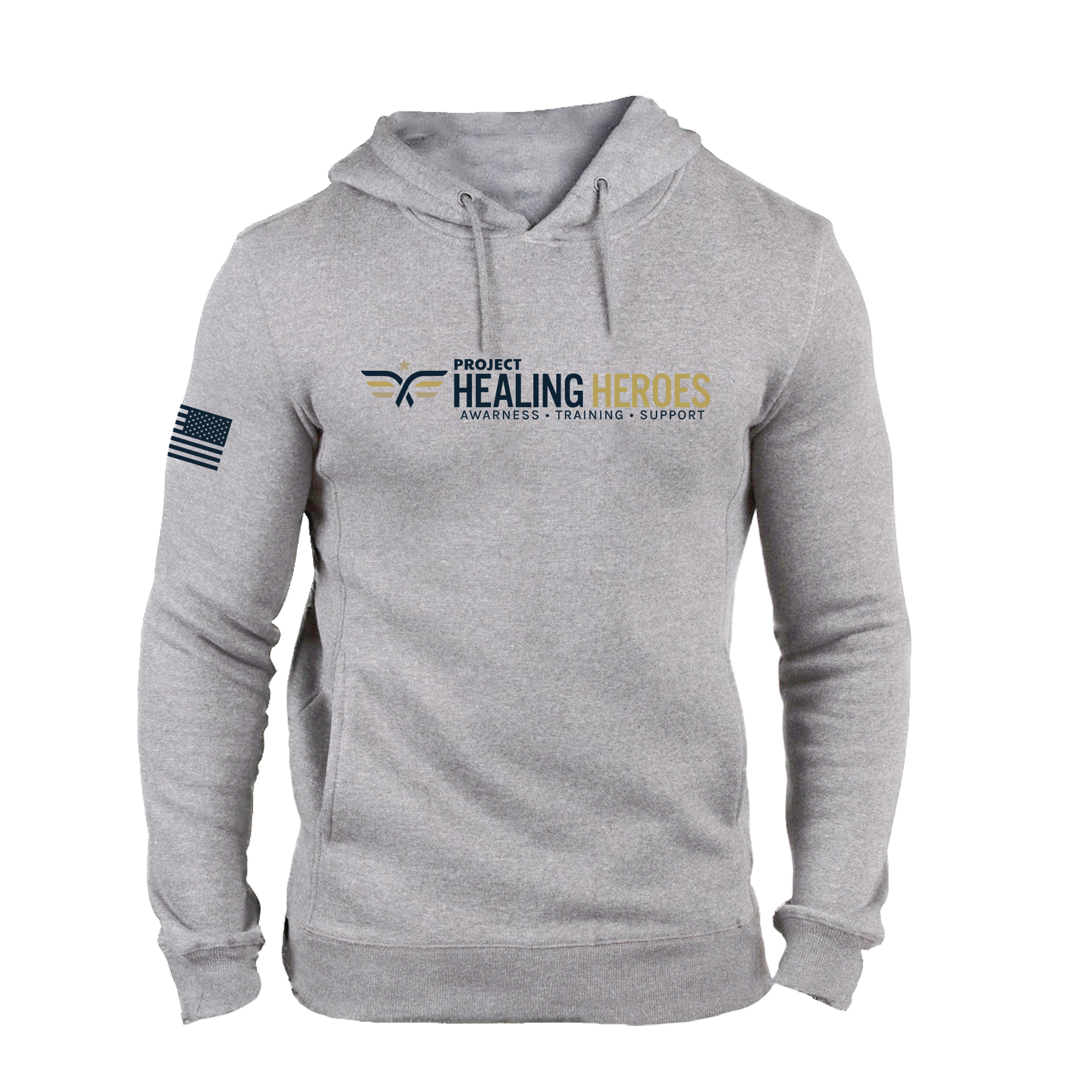 Project Healing Heroes Heather Gray Hoodie