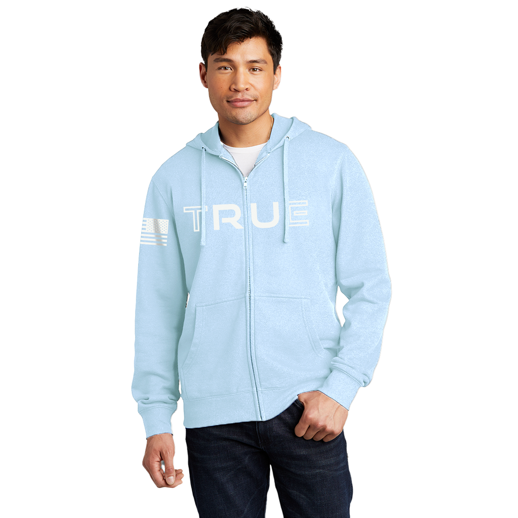 RU True Carolina Blue Full Zip Hoodie