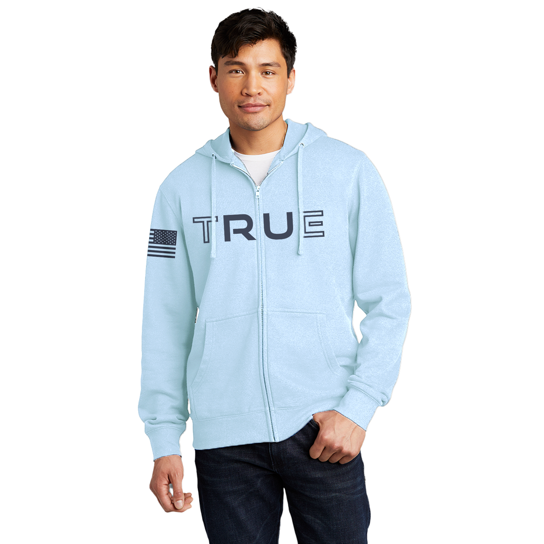 RU True Carolina Blue Full Zip Hoodie