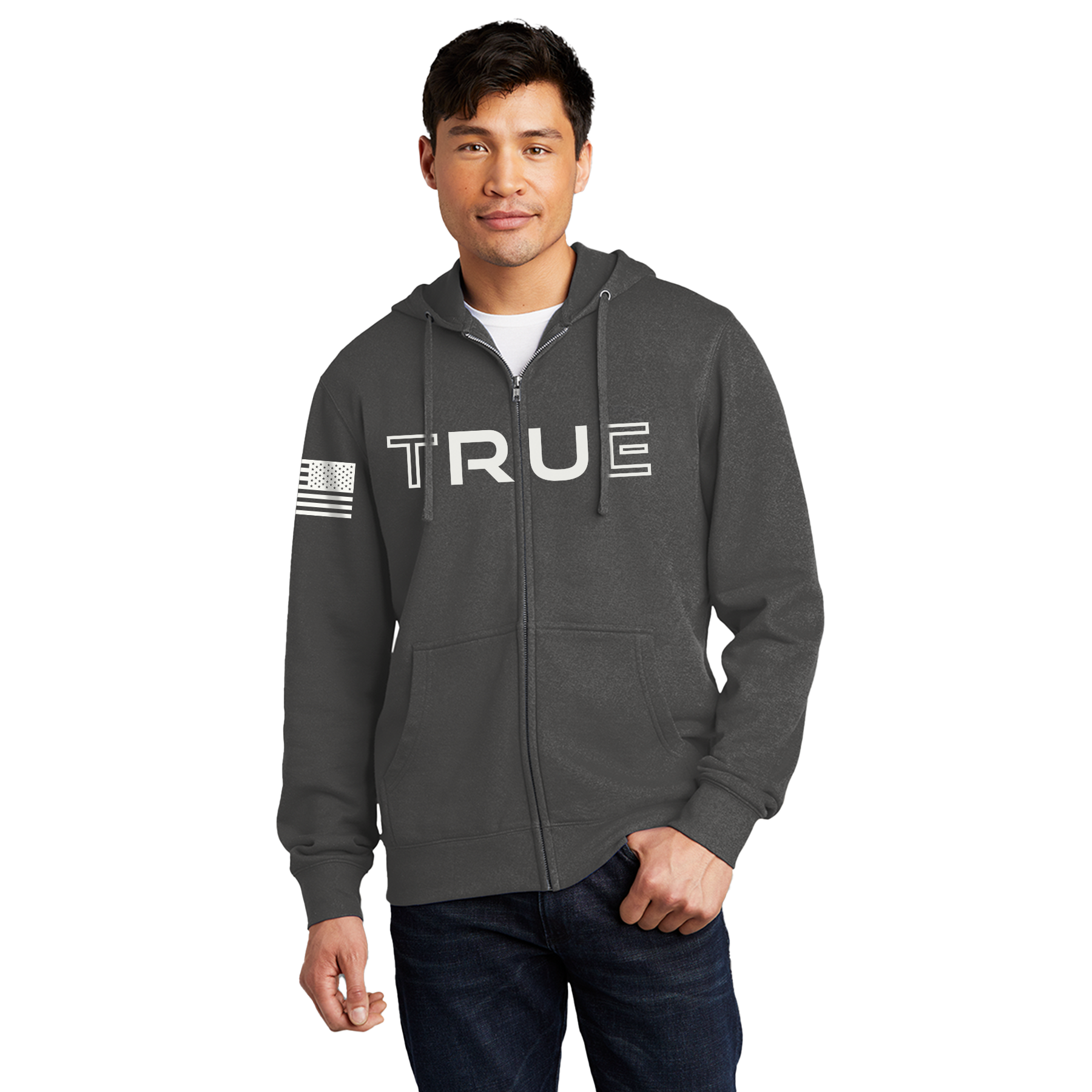 RU True Charcoal Full Zip Hoodie