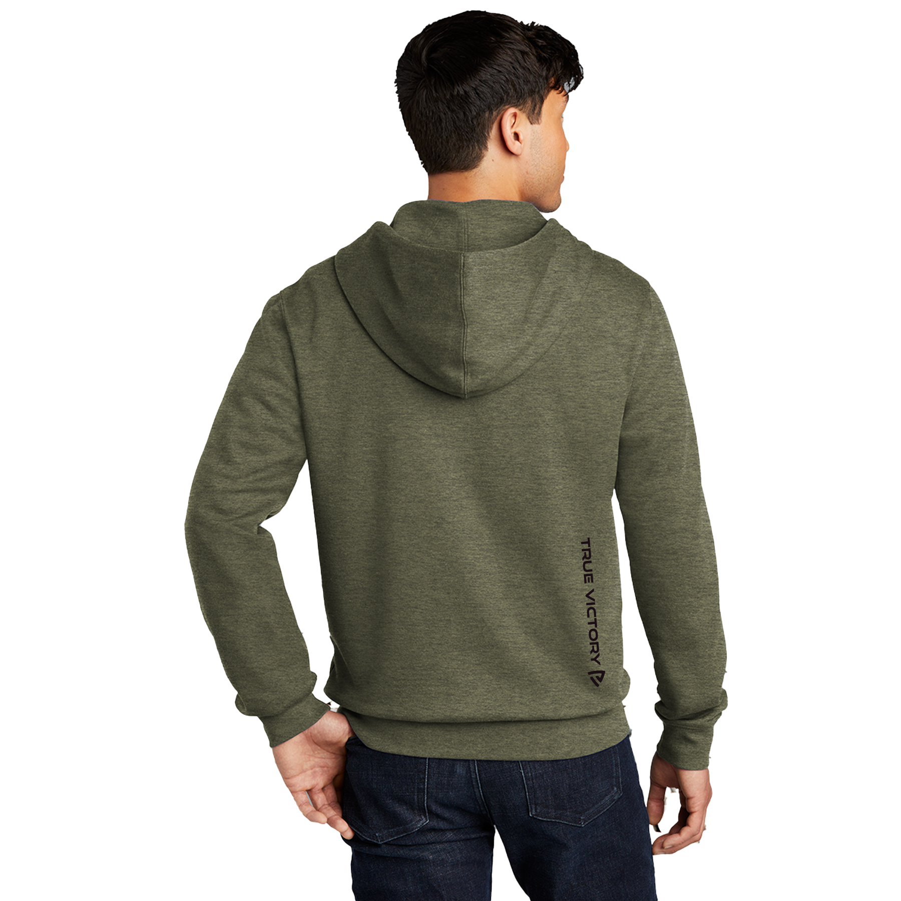 RU True Military Green Full Zip Hoodie