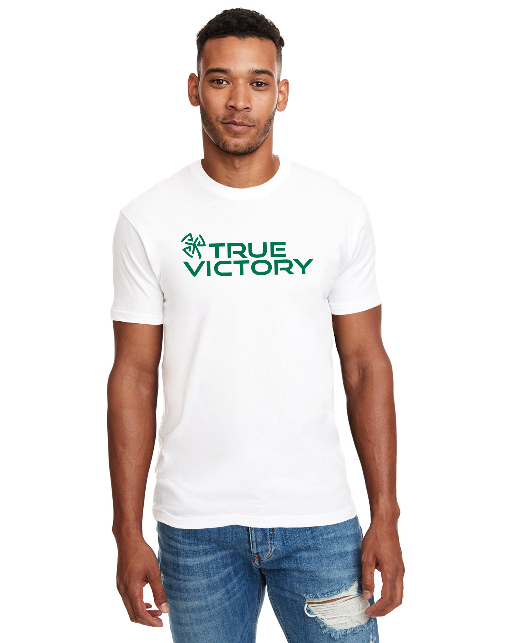 Men's Victorious Shamrock White Tee